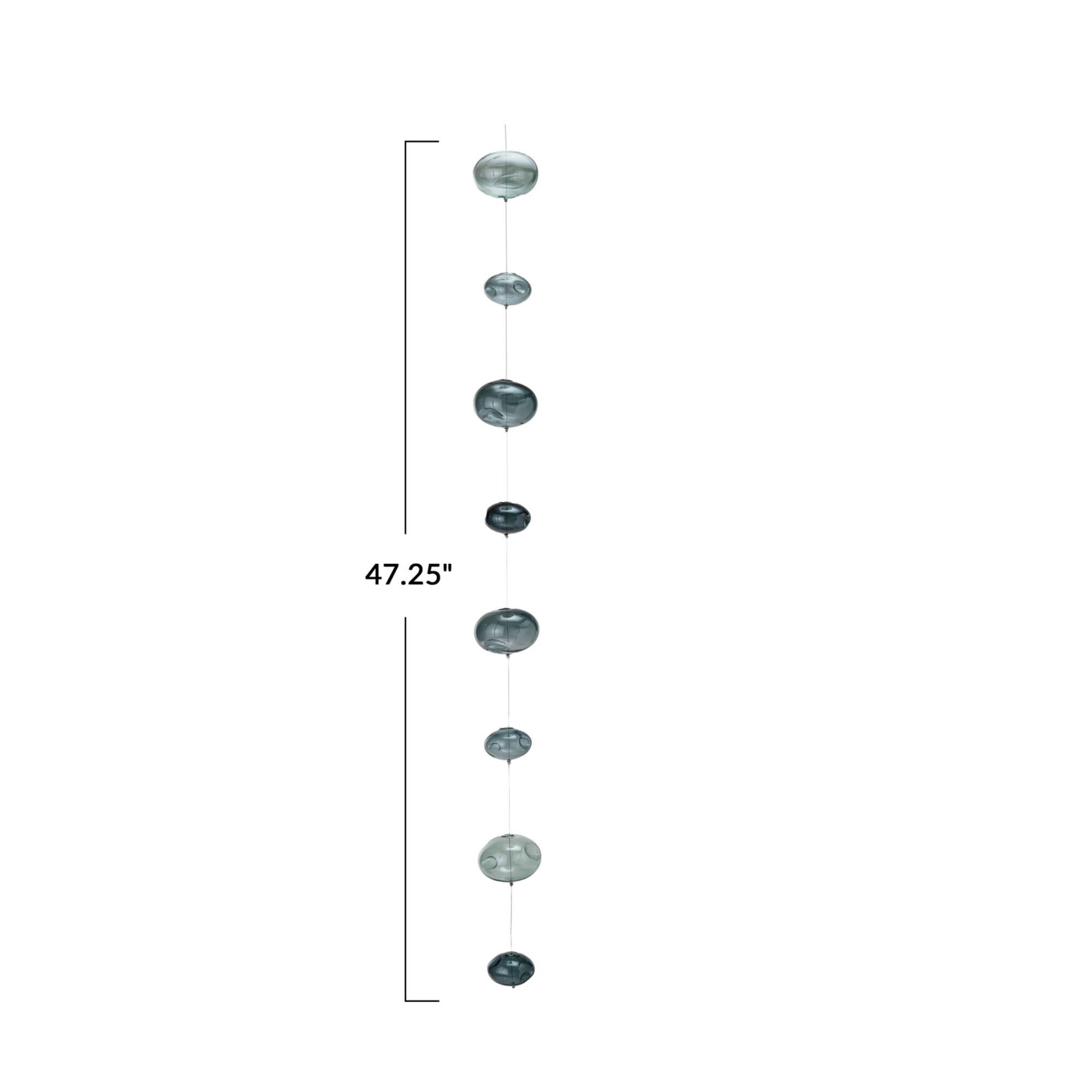Hello Honey® 4ft. Blue Azure Bubbles Hand-Blown Glass Garland